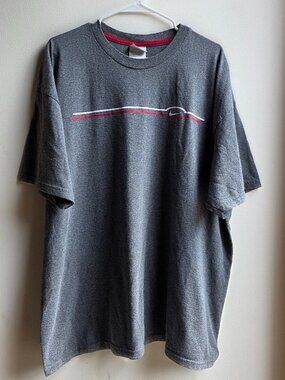 Nike Gray/Red/White Striped Crew Neck T-Shirt Size XXL